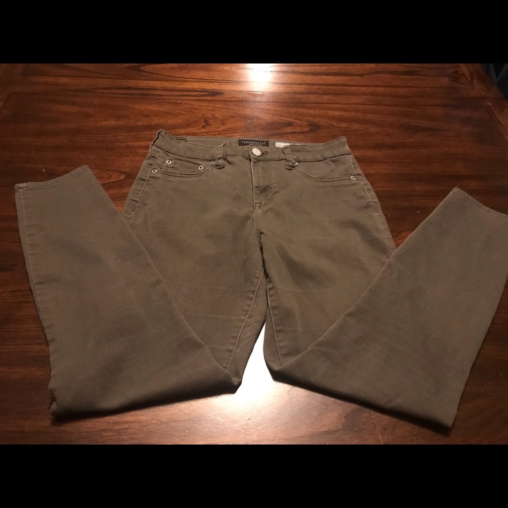 Olive Aeropostale High Waisted Jeggings Size 8 Womens